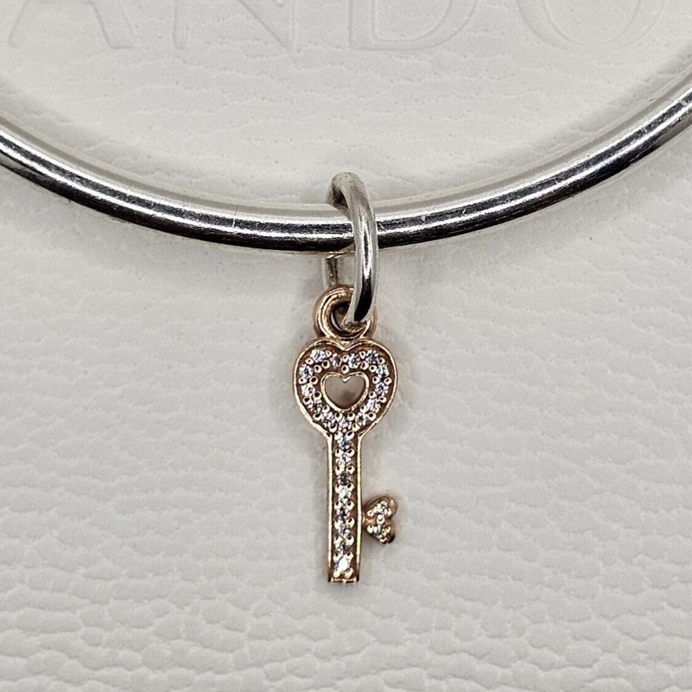 🎁Authentic Pandora 14k ROSE GOLD TRUST DANGLE CHARM